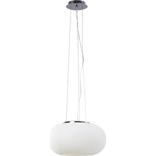 Lampa wisząca szklana nowoczesna Inez 28cm biała Zumaline