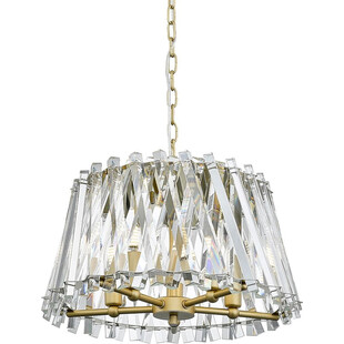 Lampa wisząca kryształowa glamour Mirabell 44cm przezroczysty / złoty Zumaline