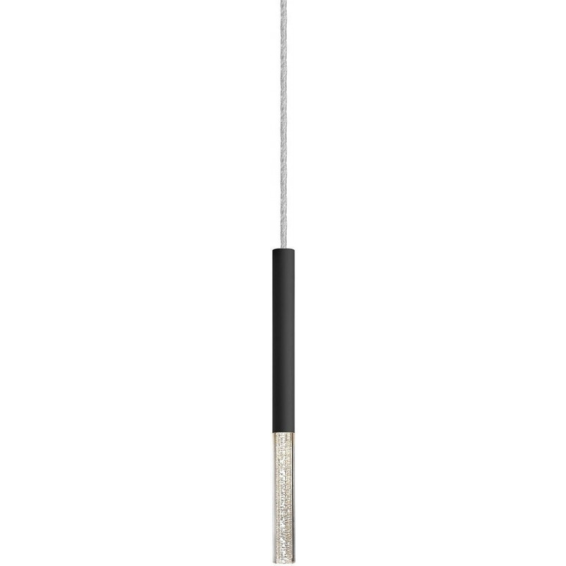Lampa wisząca tuba nowoczesna One LED 8cm H46cm czarna ZumaLine