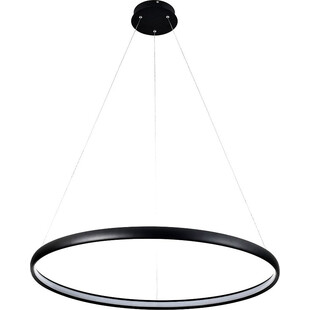 Lampa wisząca okrągła nowoczesna Carlo LED 80cm czarny mat ZumaLine