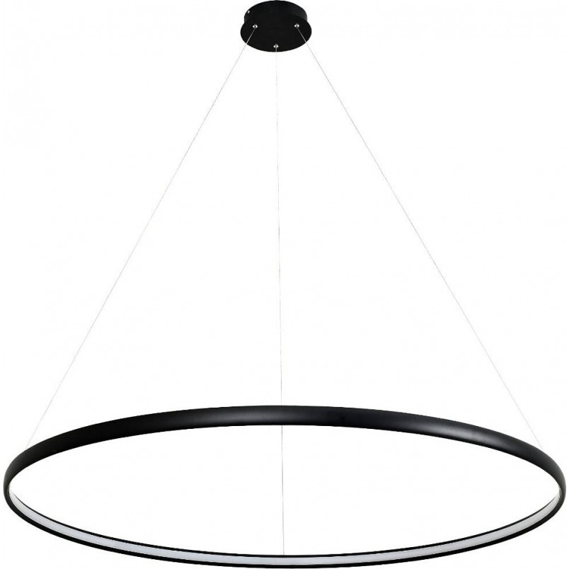 Lampa wisząca okrągła nowoczesna Carlo LED 120cm czarny mat ZumaLine