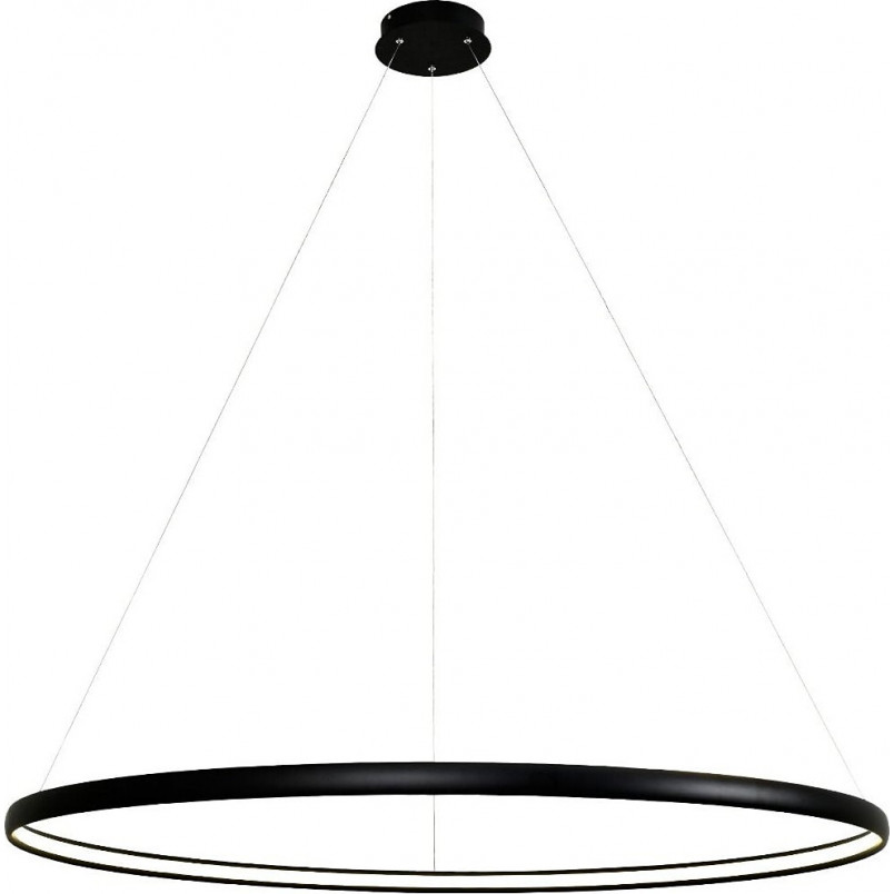 Lampa wisząca okrągła nowoczesna Carlo LED 120cm czarny mat ZumaLine