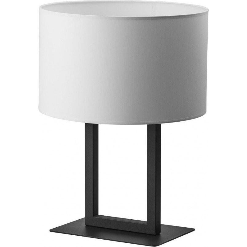 Lampa stołowa z abażurem Tessa biały / czarny Zumaline