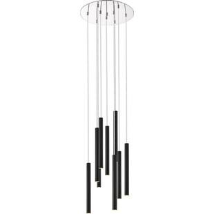 Lampa wiszące tuby nowoczesne Loya LED IX 42cm czarna Zumaline