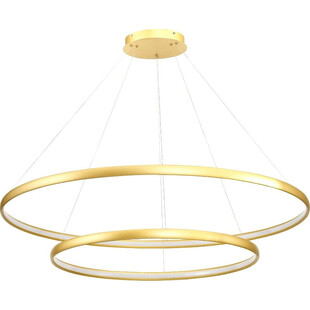 Lampa wisząca okrągła nowoczesna Carlo LED 80+120cm złota ZumaLine