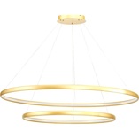 Lampa wisząca okrągła nowoczesna Carlo LED 80+120cm złota ZumaLine