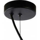 Lampa wisząca szklana nowoczesna Glorio 45cm szkło dymione / czarny Lucide
