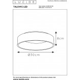 Plafon okrągły nowoczesny Talowe LED 30cm czarny Lucide