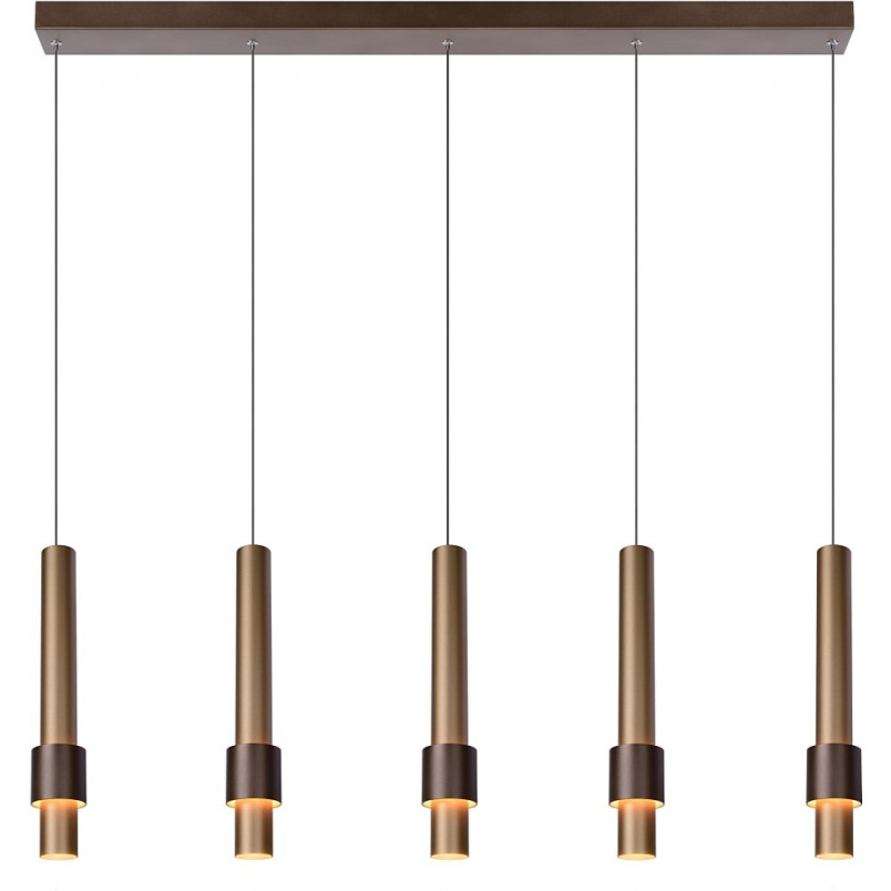 Lampa wiszące tuby Margary LED V 103cm brązowa Lucide