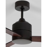 Lampa sufitowa wiatrak Wind LED 137,1cm czarny / orzech