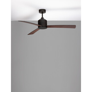Lampa sufitowa wiatrak Wind LED 137,1cm czarny / orzech