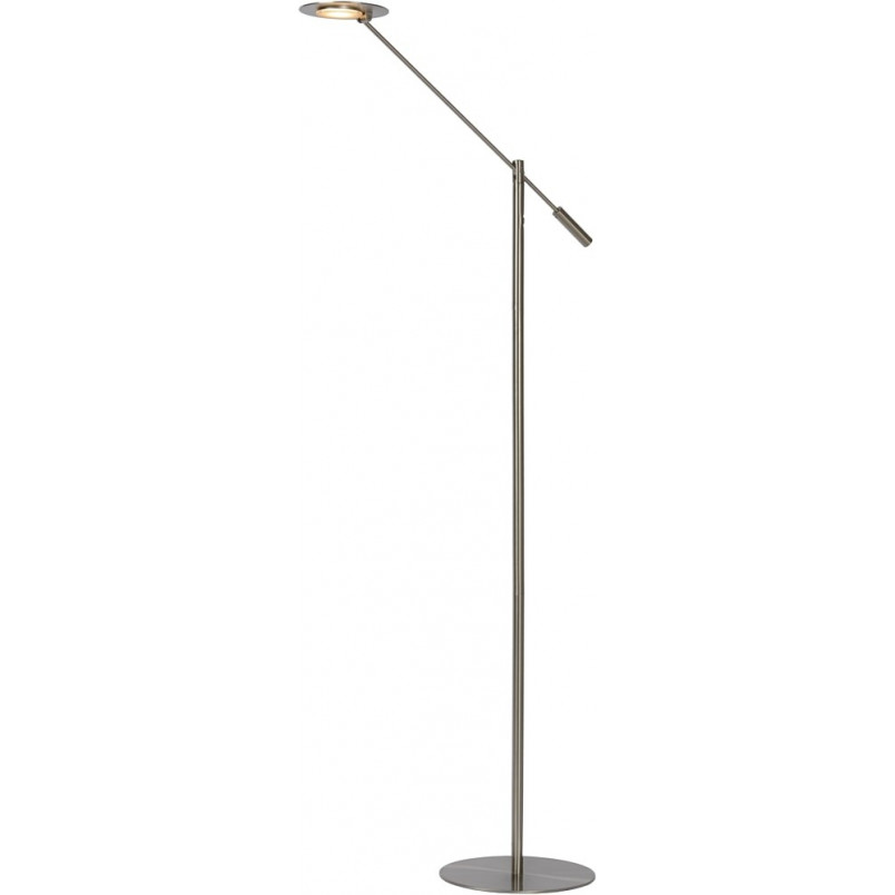 Lampa podłogowa z ruchomym ramieniem Anselmo LED satynowy chrom Lucide