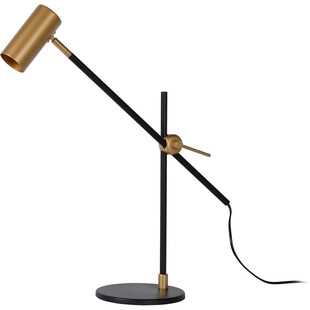 Lampa na biurko regulowana Philine LED matowe złot  / mosiądz / czarny Lucide