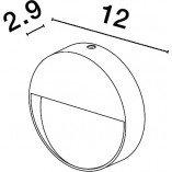 Kinkiet elewacyjny okrągły Cover LED 12cm antracyt