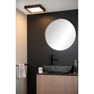 Plafon łazienkowy kwadratowy Brice LED 30cm czarny Lucide