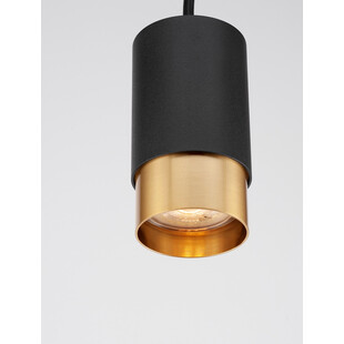 Lampa wisząca tuba Ango 5,9cm H10,8cm czarno-złota