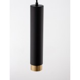 Lampa wisząca tuba Ango II 5,9cm H30cm czarno-złota