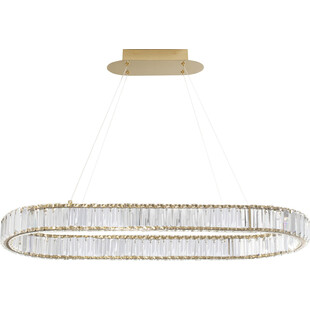 Lampa wisząca kryształowa glamour Queen LED 92cm przeźroczysty / złoty