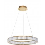 Lampa wisząca kryształowa glamour Queen LED 80cm przeźroczysty / złoty