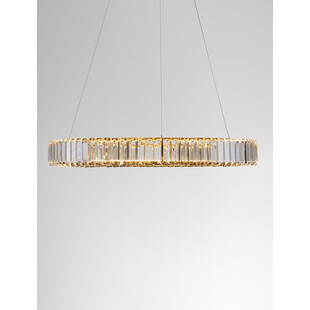 Lampa wisząca kryształowa glamour Queen LED 80cm przeźroczysty / złoty
