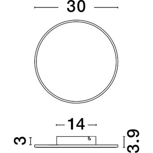 Kinkiet okrągły dekoracyjny Cerchio LED 30cm 1450lm czarny
