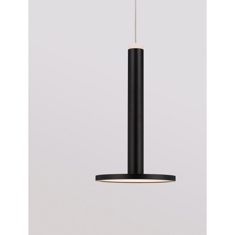 Lampa wisząca nowoczesna Plato LED 15cm czarny mat