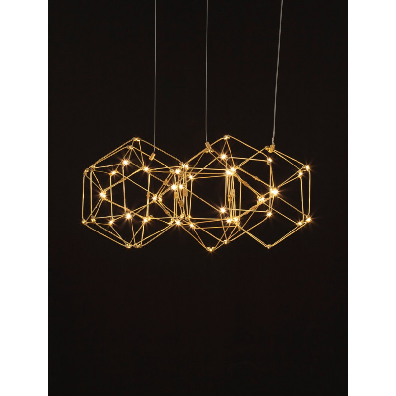 Lampa wisząca nowoczesna dekoracyjna Embla LED 47cm złota