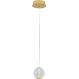 Lampa wisząca szklane kule glamour Jewels LED 12cm przezroczysty / złoty