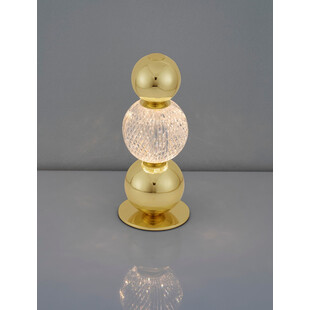 Lampa stołowa glamour Conti LED złoty / przeźroczysty