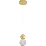 Lampa wiszące kule glamour Conti LED 11cm złoty / przeźroczysty