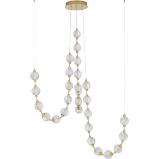 Lampa wisząca szklane kule glamour Jewels LED XXX 147cm przezroczysty / złoty