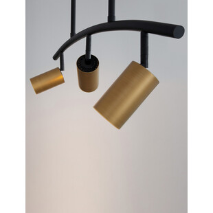 Lampa sufitowa z reflektorkami Ango Shape III 72,2cm czarno-złota