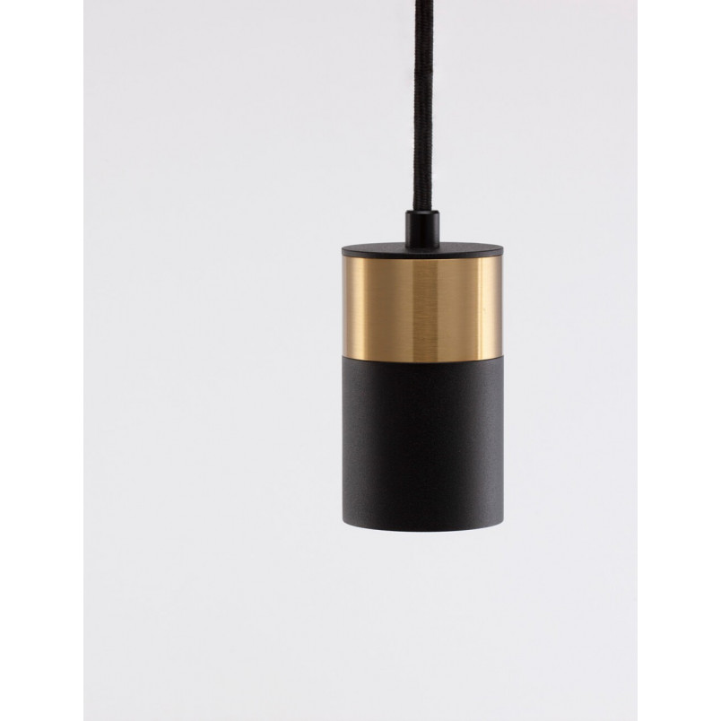 Lampa wisząca tuba Ango 5,6cm H9,5cm czarno-złota