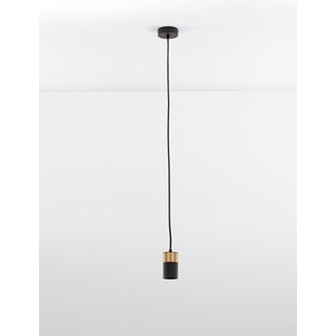 Lampa wisząca tuba Ango 5,6cm H9,5cm czarno-złota