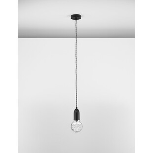 Lampa wisząca "żarówka" na kablu Denno czarna