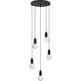 Lampa wiszące "żarówki" na kablu Denno V 40cm czarna
