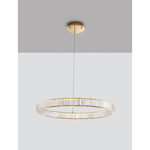 Lampa wisząca kryształowa glamour Queen LED 60cm przeźroczysty / złoty