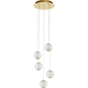 Lampa wisząca szklane kule glamour Jewels LED V 30cm przezroczysty / złoty