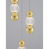 Lampa wiszące kule glamour Conti LED III 30cm złoty / przeźroczysty