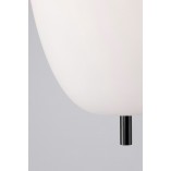 Lampa wisząca szklana Tamo 27cm biało-czarna