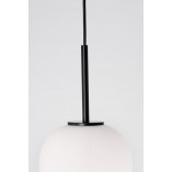 Lampa wisząca szklana Tamo 18,5cm biało-czarna