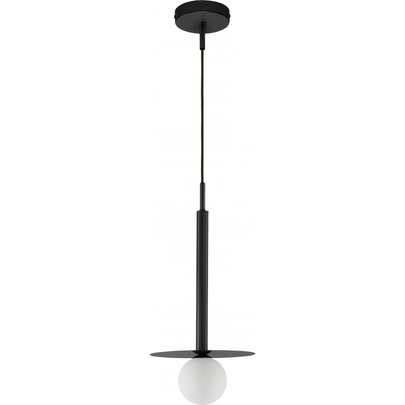 Lampa wisząca szklana kula Hide Ball 22cm opal / czarny