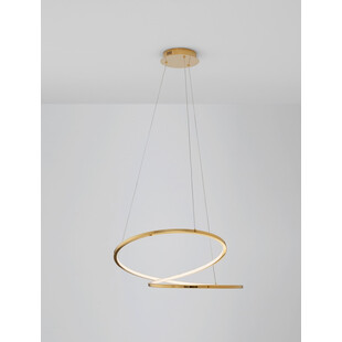 Lampa wisząca glamour Trish LED 60cm złota