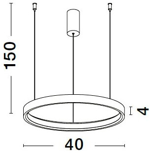 Lampa wisząca okrągła Bunder LED 40cm biała