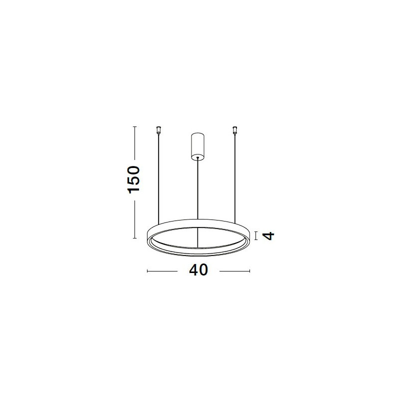 Lampa wisząca okrągła Bunder LED 40cm biała