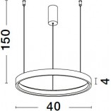 Lampa wisząca okrągła Bunder LED 40cm biała