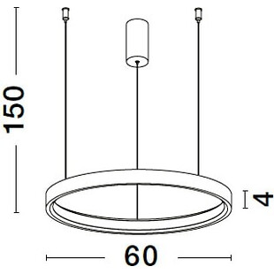 Lampa wisząca okrągła Bunder LED 60cm biała