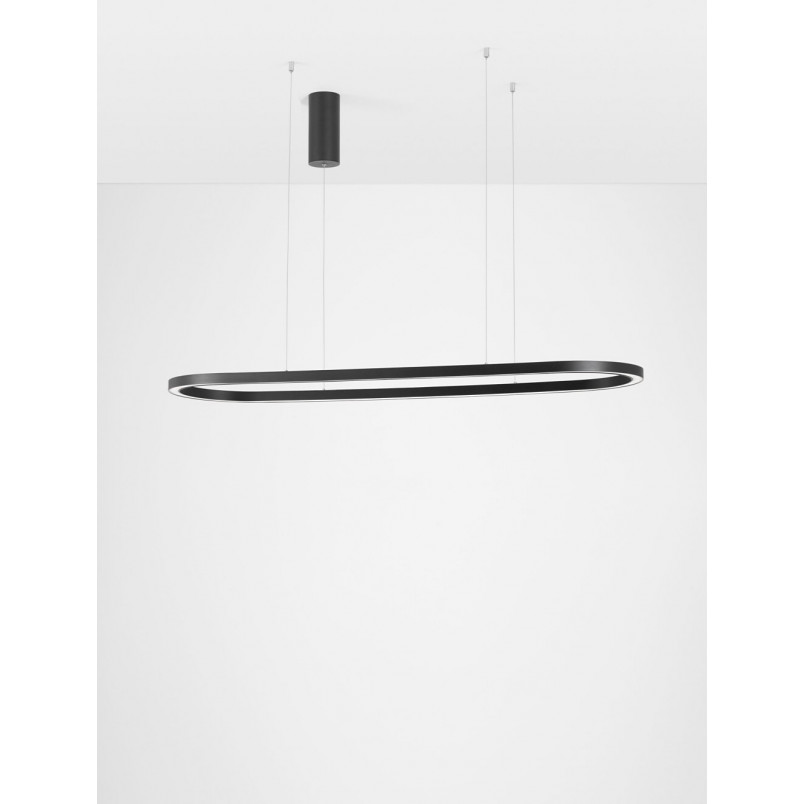 Lampa wisząca nowoczesna Ovalis LED 120cm czarna