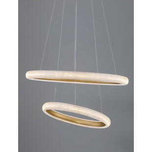 Lampa wisząca glamour z kryształkami Sando LED 59cm mosiężna