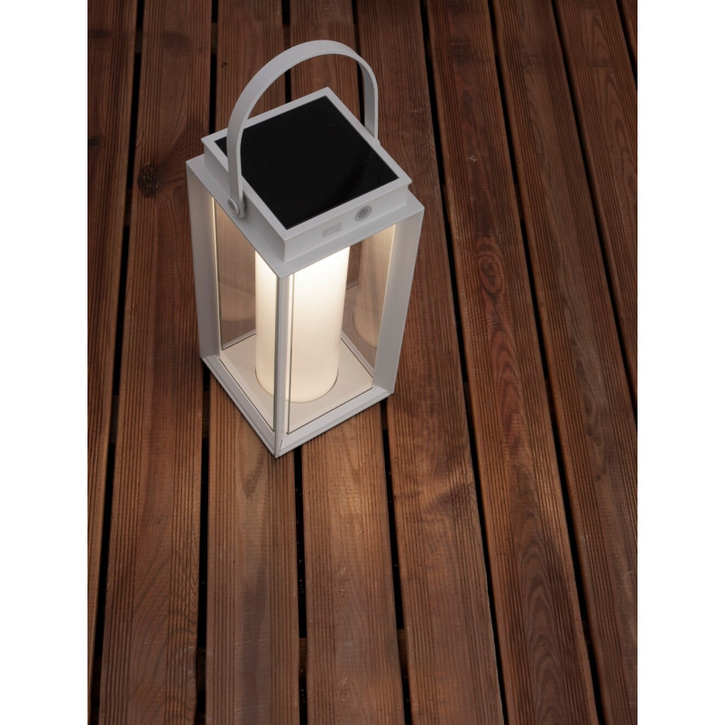 Lampa zewnętrzna solarna na stół Unus LED biała